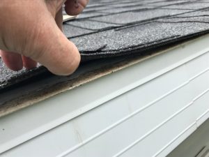 roof being inspected