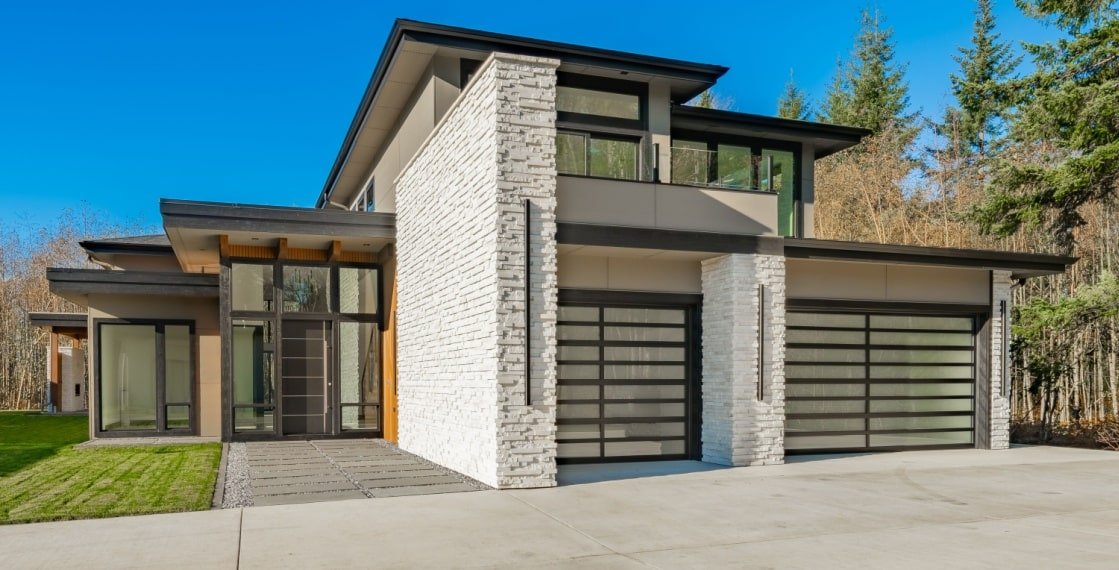 modern home with flat roof