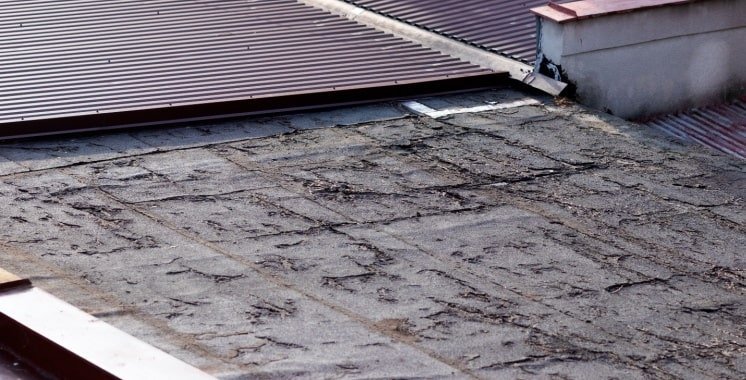 membrane cracks on flat roof